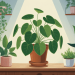 illustration pilea lumière étagère asso pilea ne pousse pas