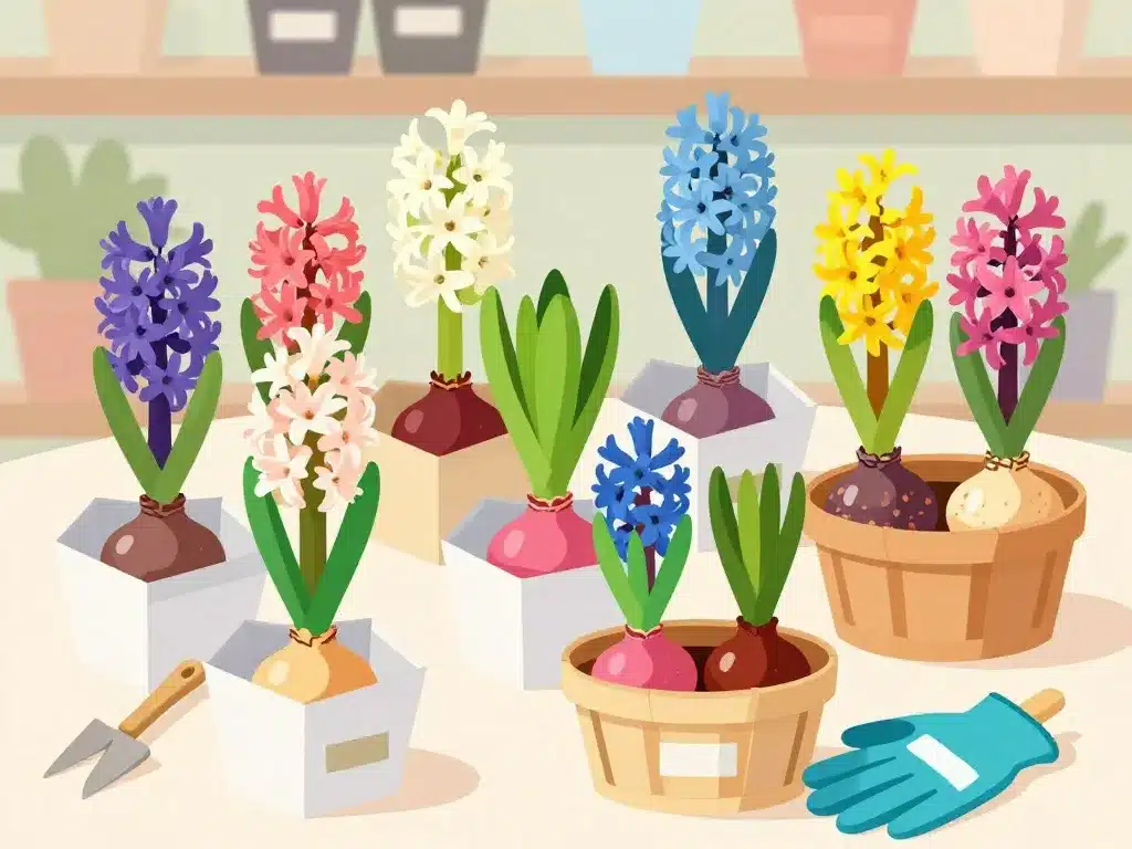 bulbes jacinthe lidl sains en sachets colorés