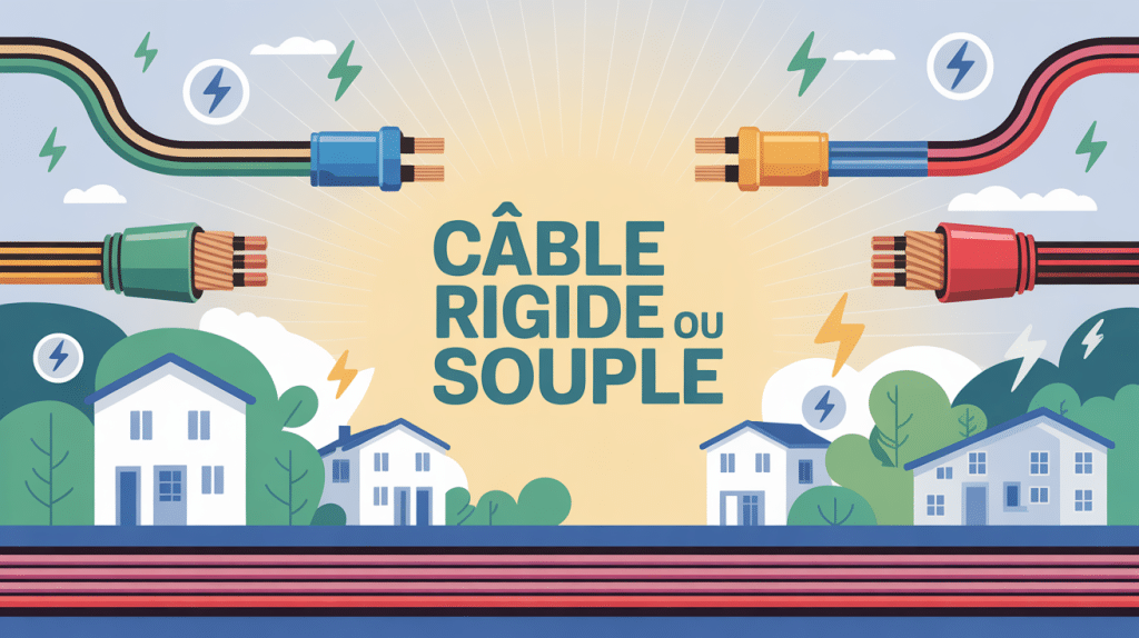 illustration cable rigide ou souple installation résidentielle
