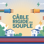 illustration cable rigide ou souple installation résidentielle