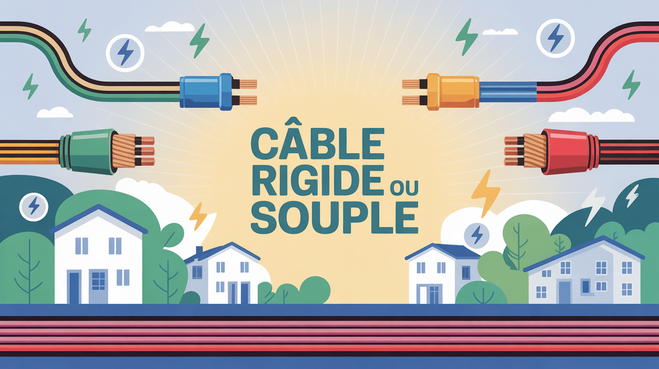 illustration cable rigide ou souple installation résidentielle