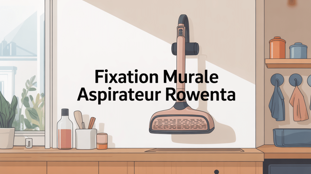comment fixer un aspirateur rowenta au mur, vue globale support mural