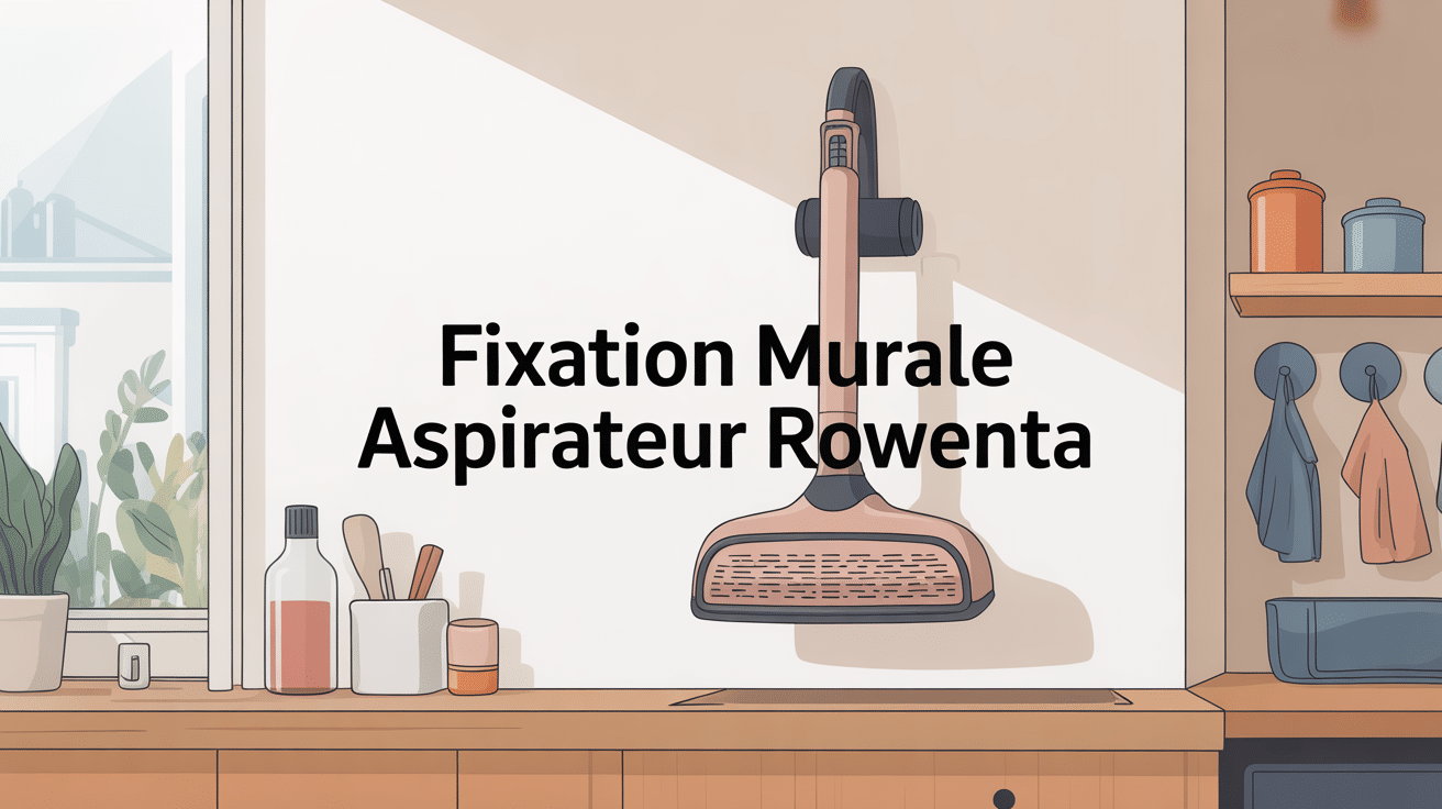 comment fixer un aspirateur rowenta au mur, vue globale support mural