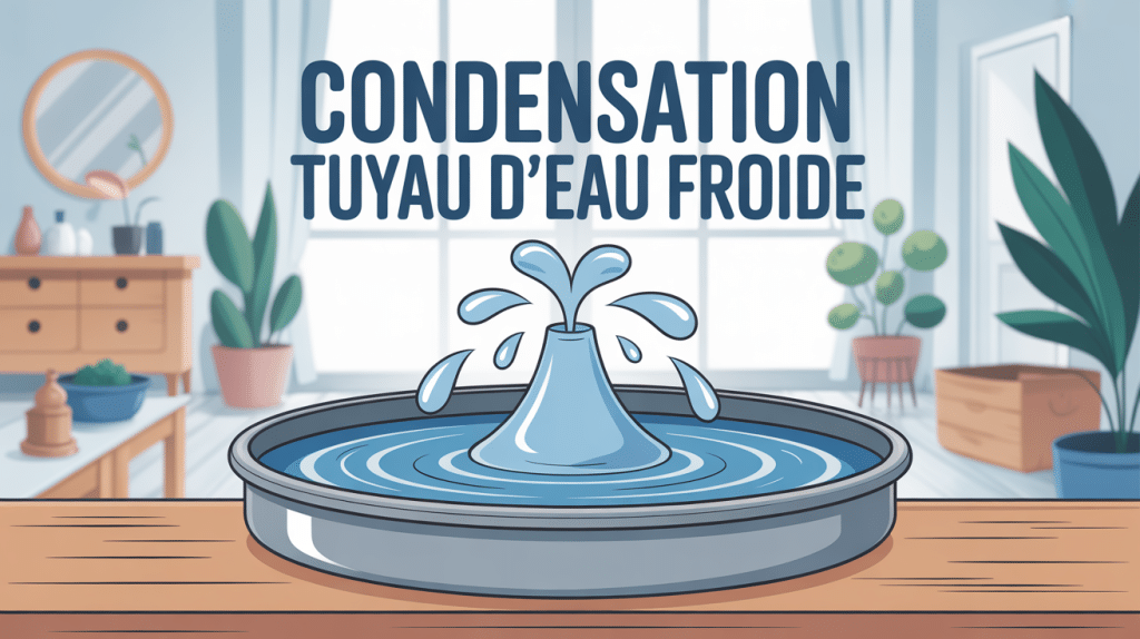 Condensation tuyau eau froide sur illustration vectorielle