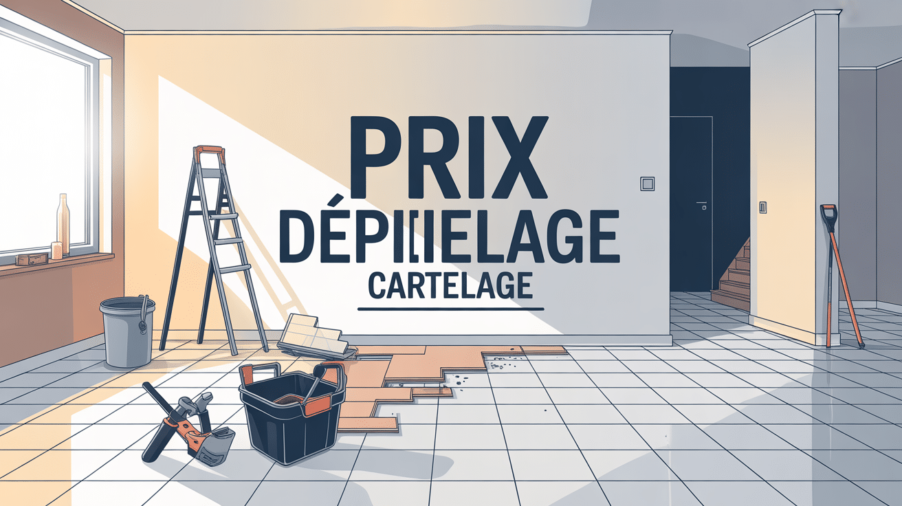 dépose carrelage prix m2 visuel chantier outils