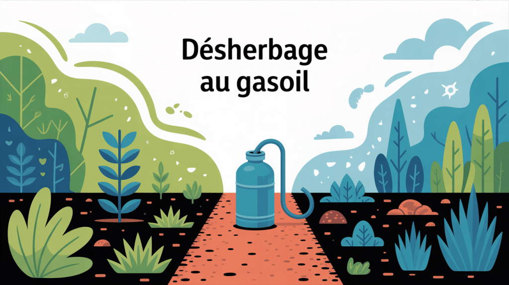 illustration desherber au gasoil pollution dangers