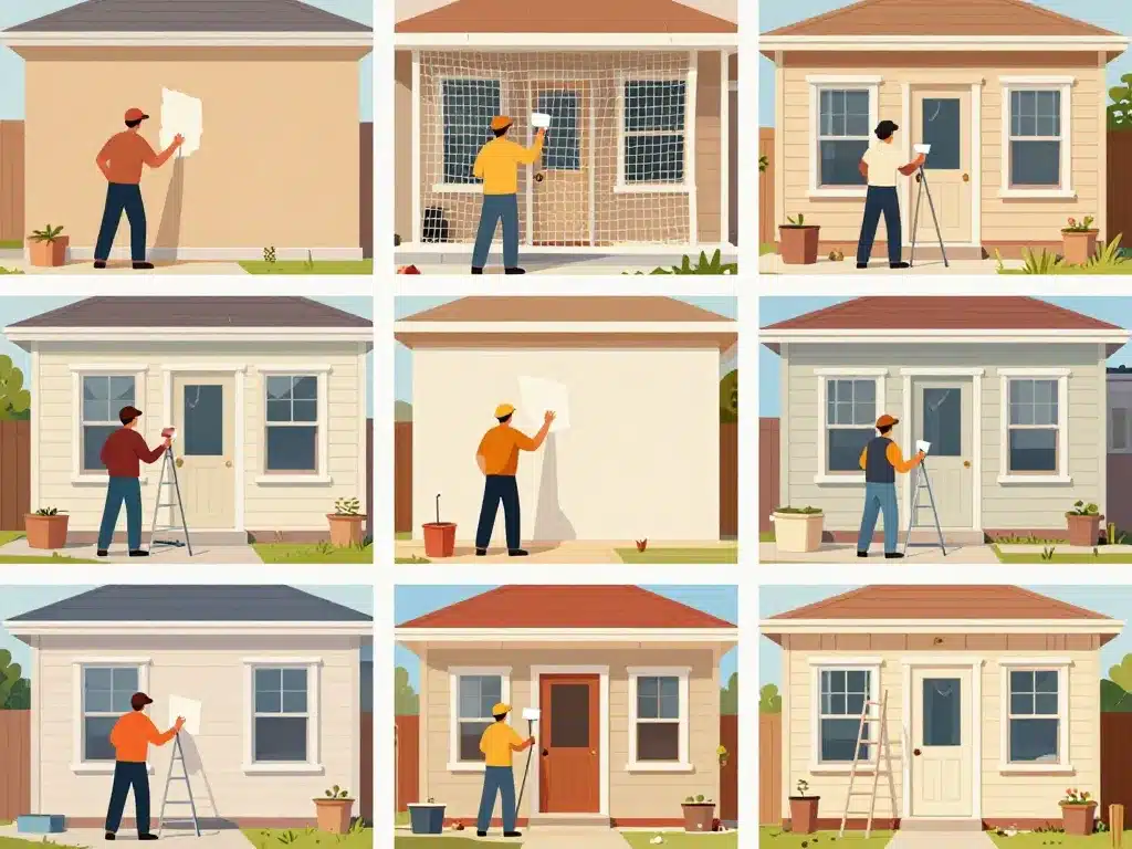 étapes enduit sur polystyrène extérieur sur façade maison