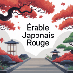 erables rouges japon en automne décor zen