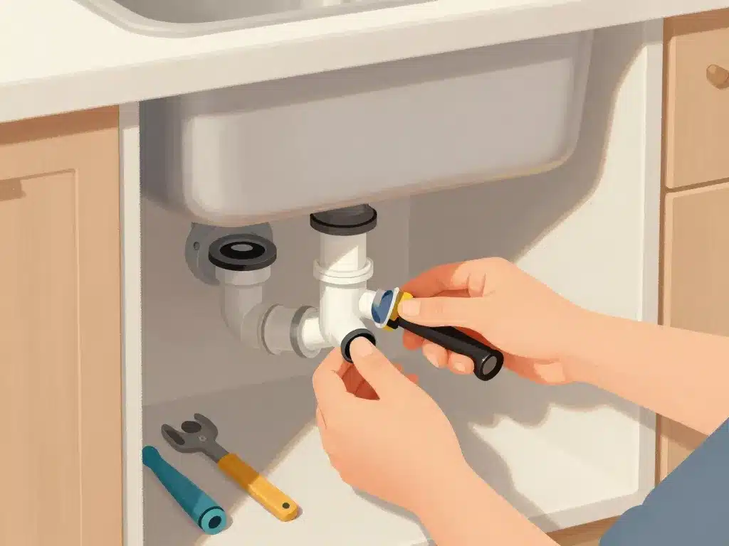 installation evier vidage sous evier sans fuite