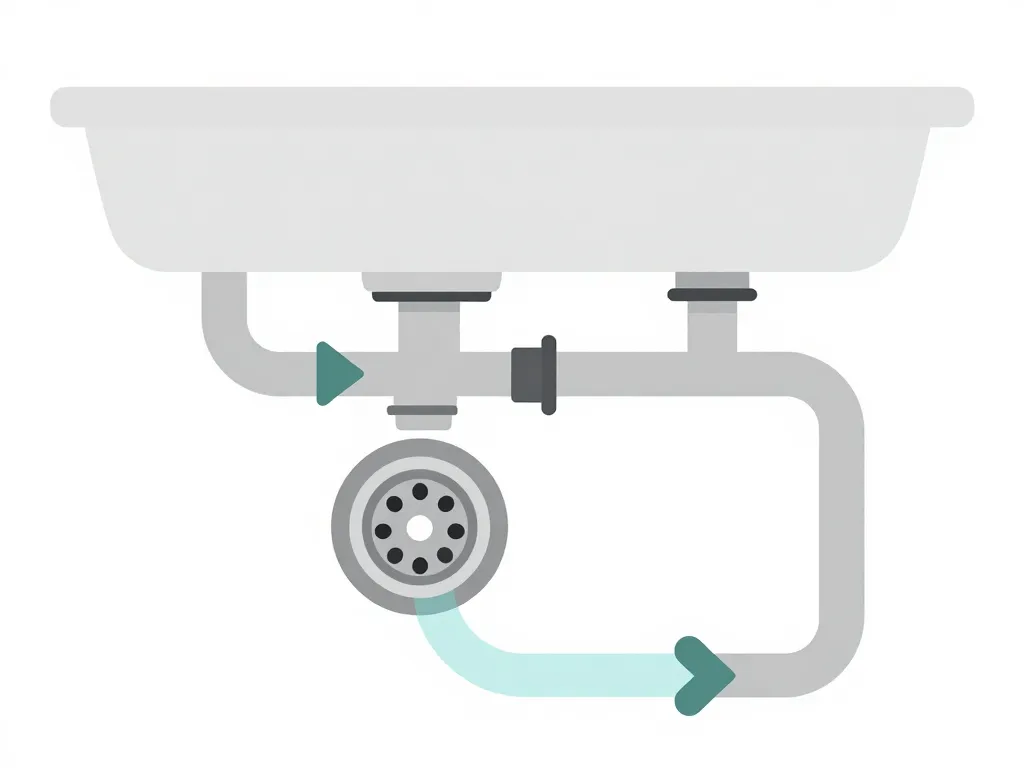 schema evier vidage composants principaux