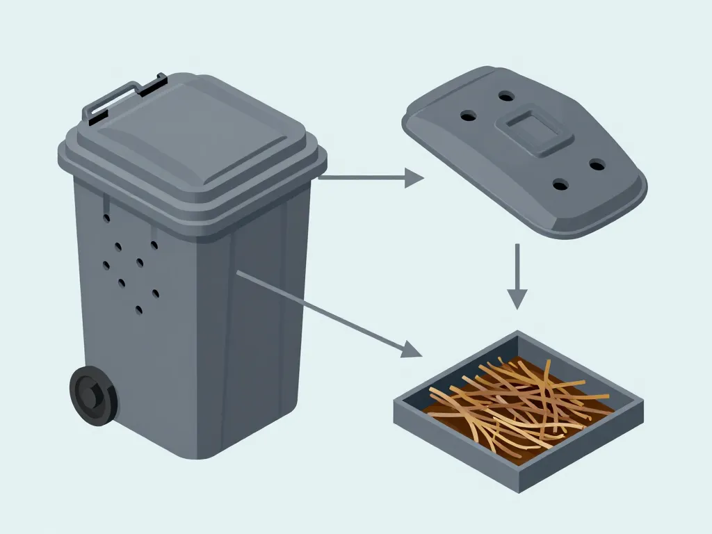 transformation ventilation fabriquer un composteur avec une poubelle