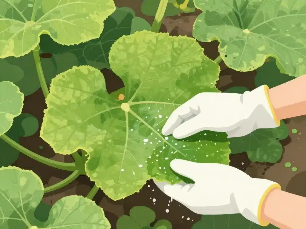 aspect sécuritaire feuille de butternut au potager