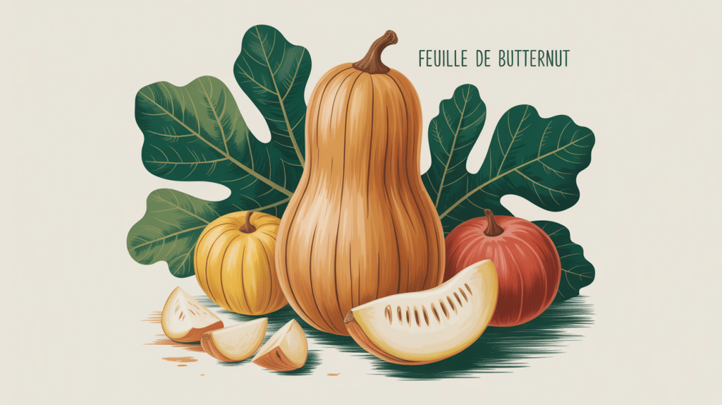 illustration feuille de butternut au naturel