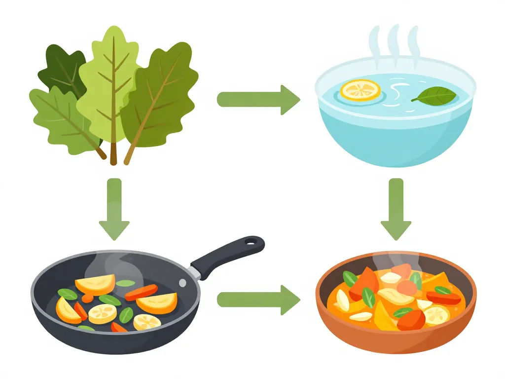 préparation en cuisine feuille de butternut
