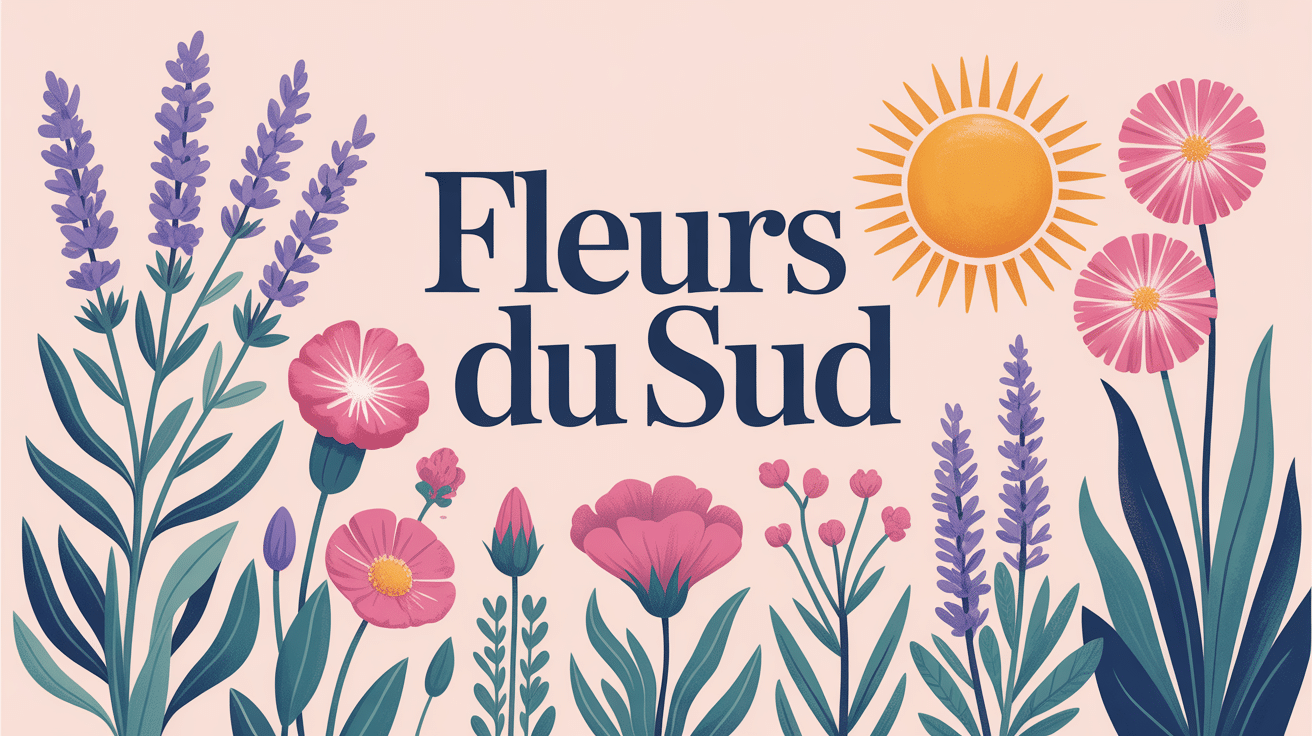 illustration fleur sud jardin mediterraneen