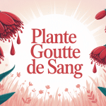 goutte de sang plante illustration fleurs rouges