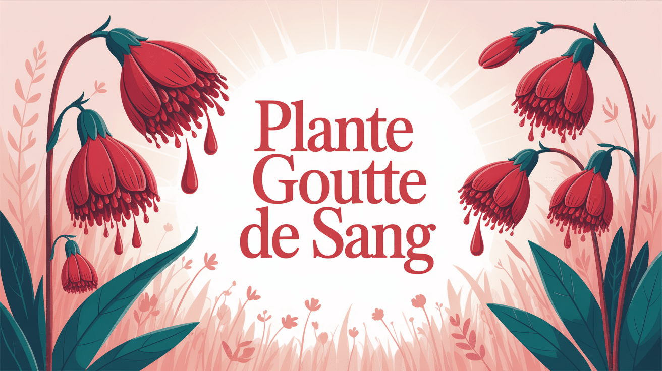 goutte de sang plante illustration fleurs rouges