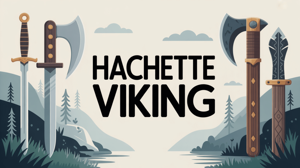 illustration artistique de hachettes viking en différents styles sur fond nordique