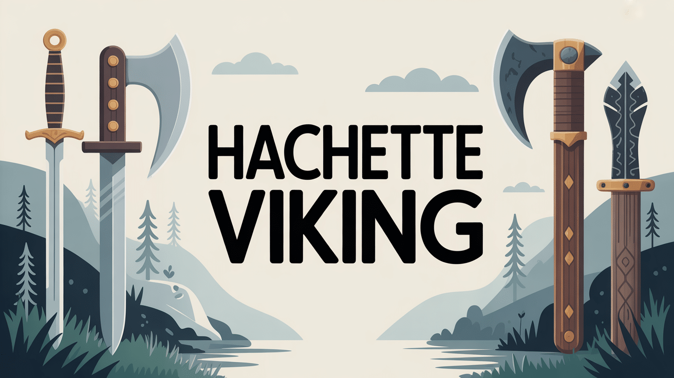 illustration artistique de hachettes viking en différents styles sur fond nordique