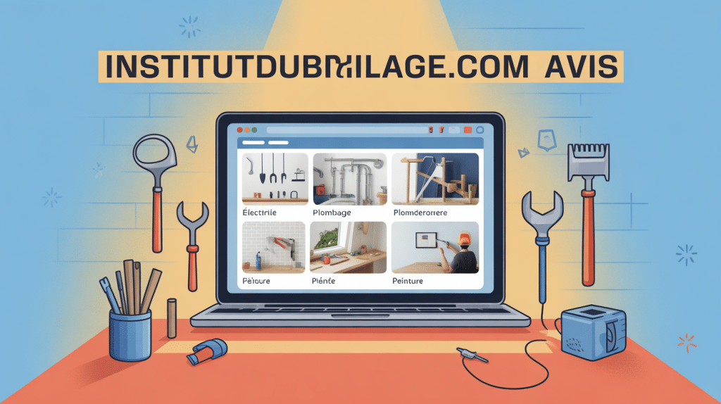 illustration vectorielle institutdubricolage.com avis écran et outils
