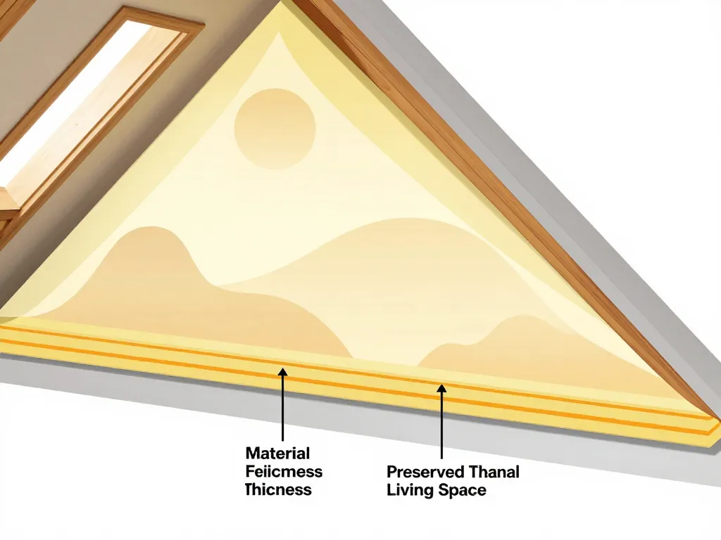 Diagramme concept épaisseur isolation combles aménageables