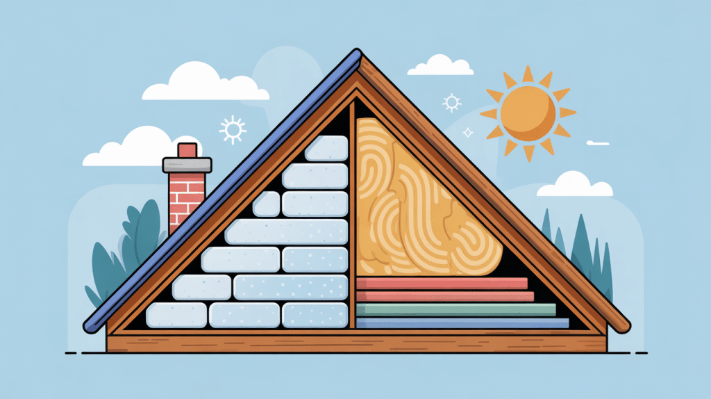 Coupe toiture isolation combles aménageables épaisseur