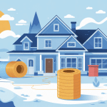 Illustration isolation tuyauterie extérieure maison contre gel