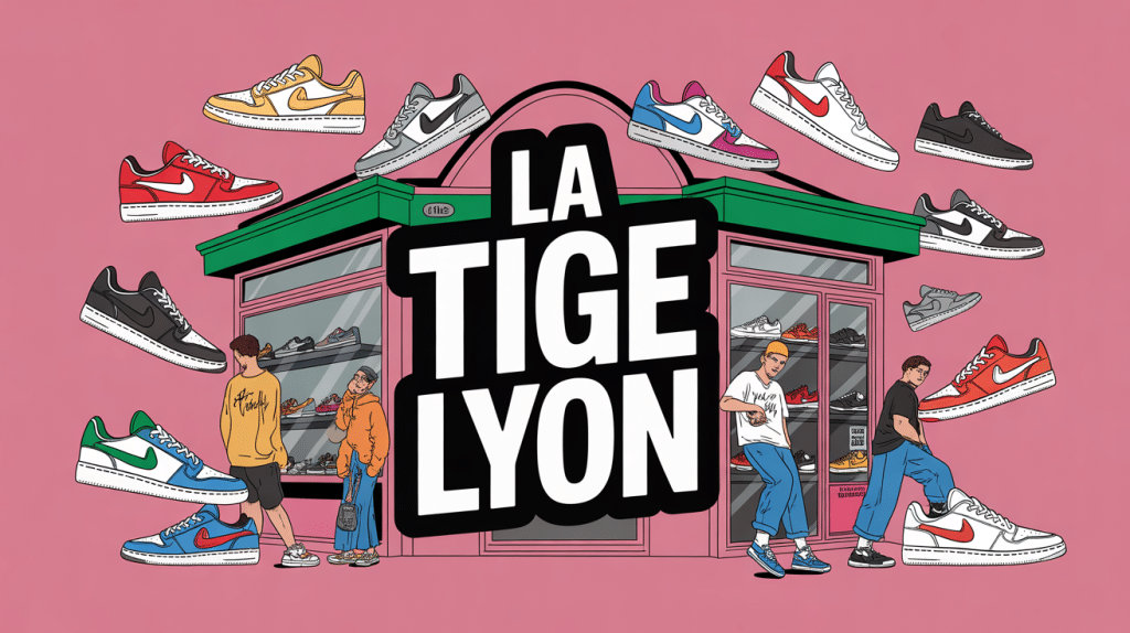 La Tige Lyon illustration urbaine boutique sneakers