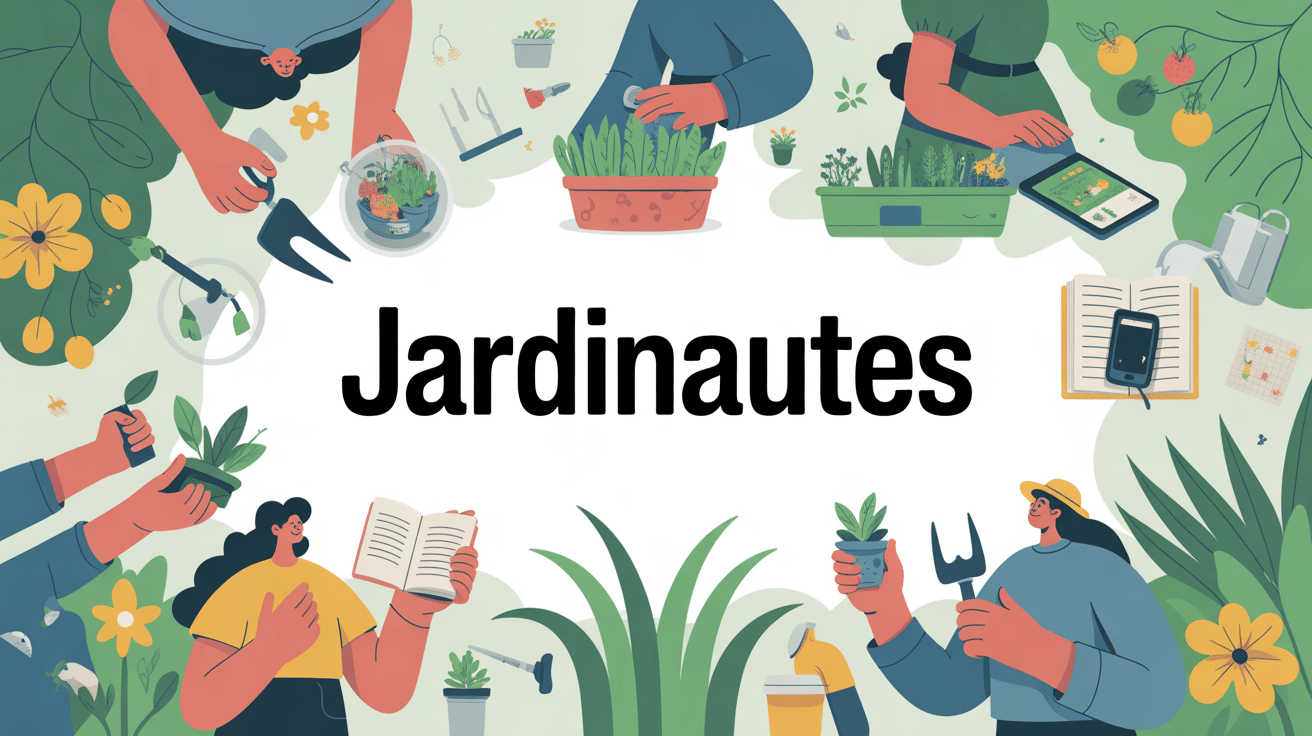 illustration jardin connecté les jardinautes