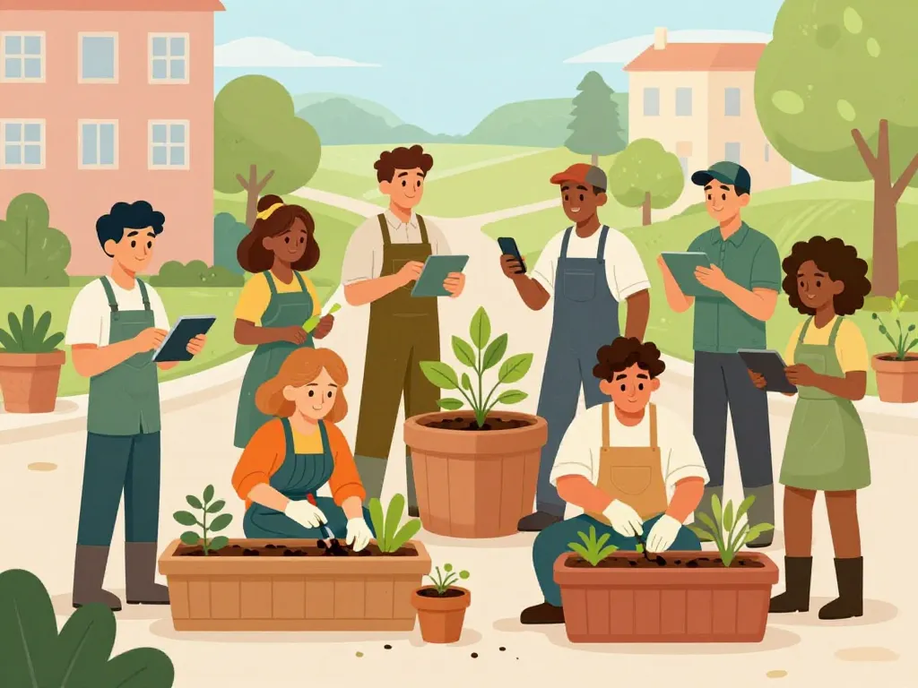 scène collaborative les jardinautes