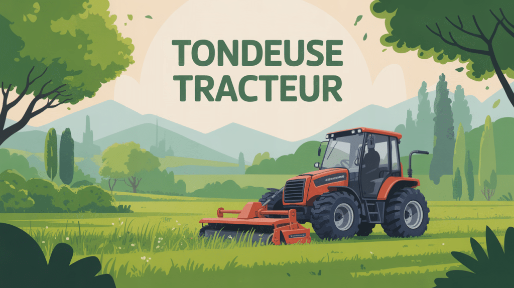 meilleur tondeuse tracteur en action sur grande pelouse