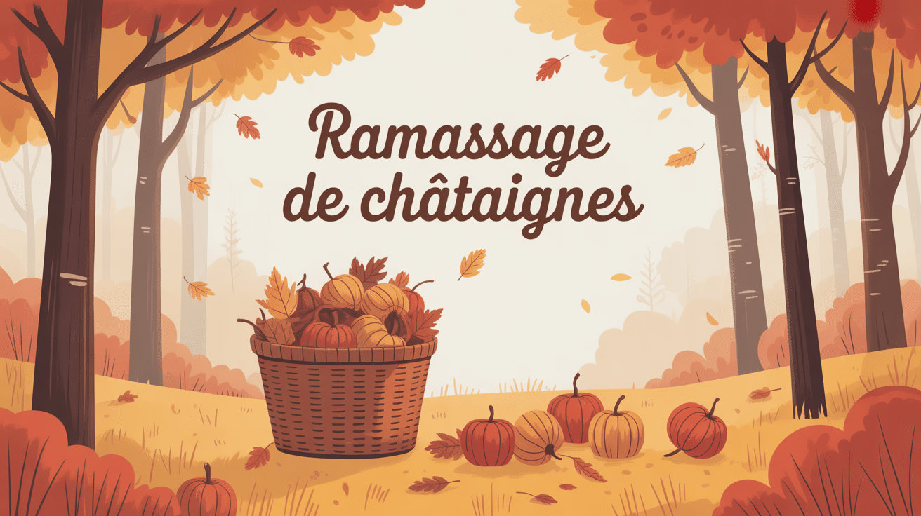 ou ramasser des châtaignes autour de moi forêt panier