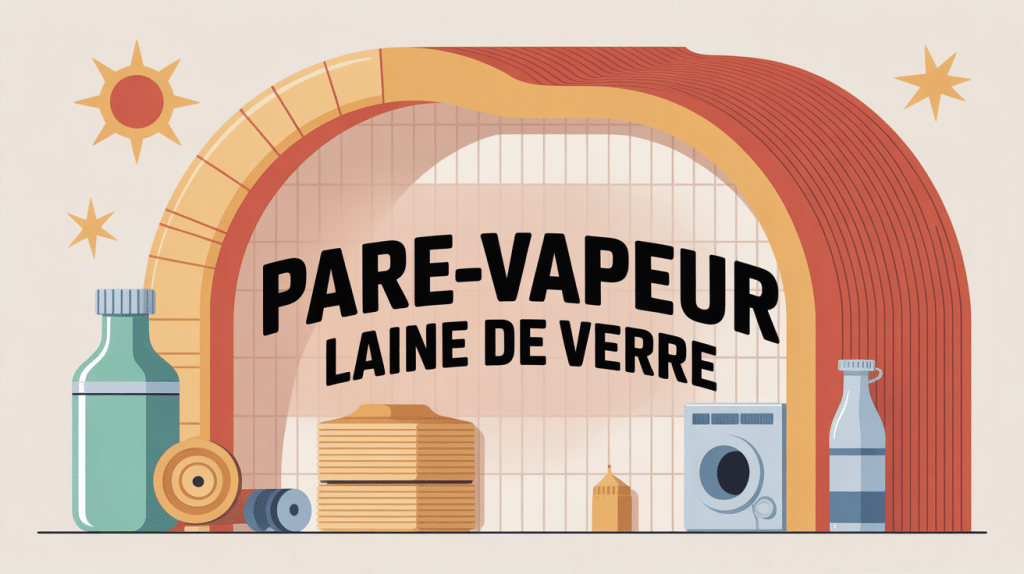 Illustration isolation thermique pare vapeur laine de verre