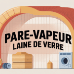 Illustration isolation thermique pare vapeur laine de verre