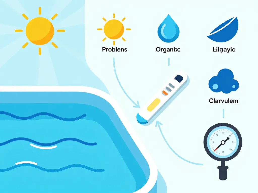 pas de trace de chlore sur bandelette facteurs et test piscine