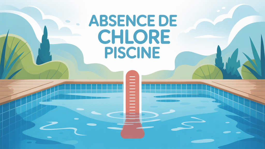 pas de trace de chlore sur bandelette piscine, test visuel