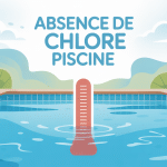 pas de trace de chlore sur bandelette piscine, test visuel