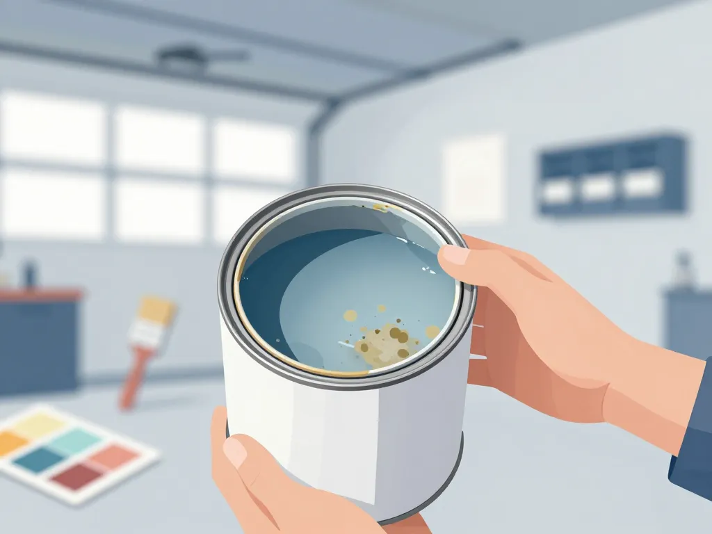 peinture périmée danger inspection pot moisi