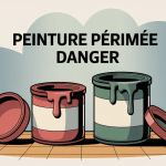 peinture périmée danger illustration pots vieux risques
