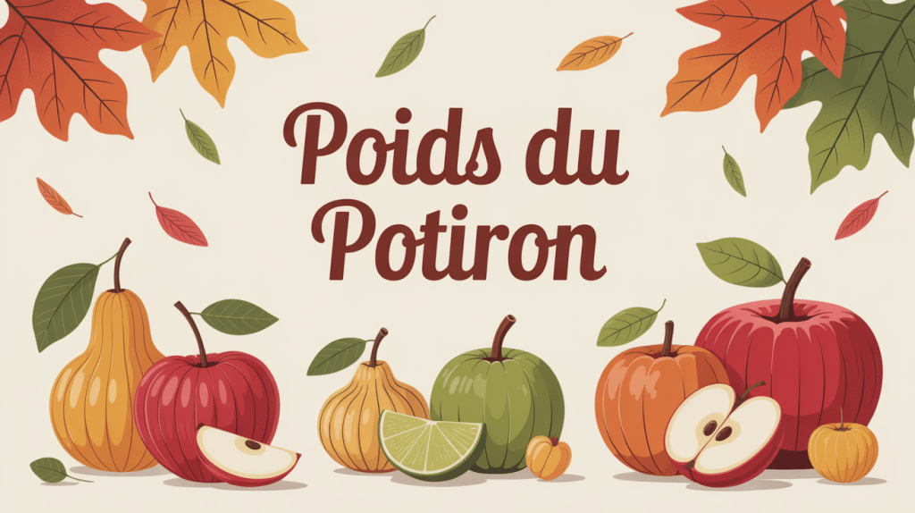 illustration variétés poid potiron automne