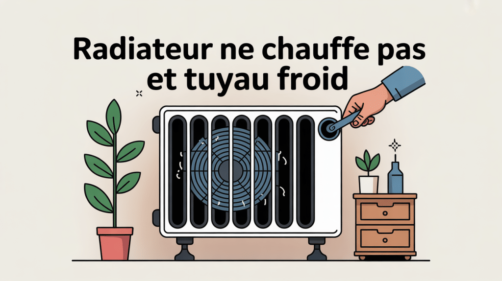 illustration radiateur ne chauffe pas tuyau froid dépannage