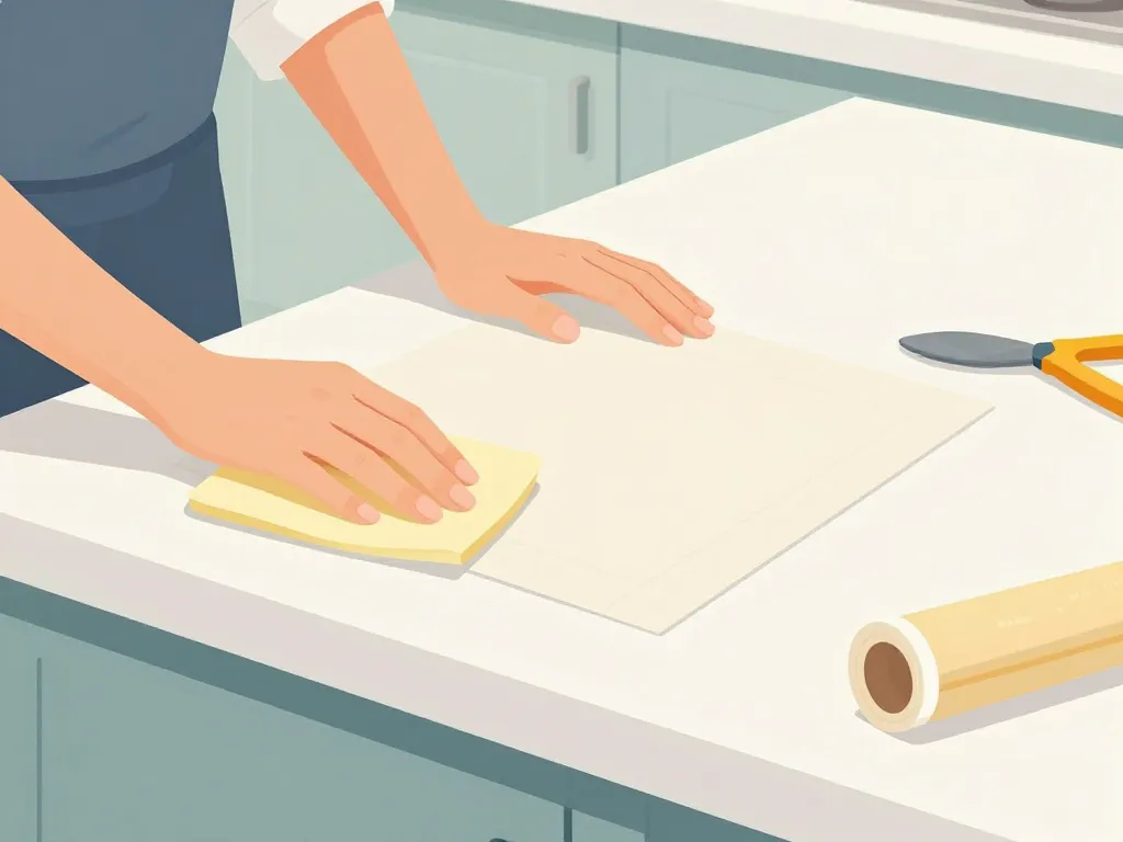 renover plan de travail stratifié nettoyage ponçage protection illustration