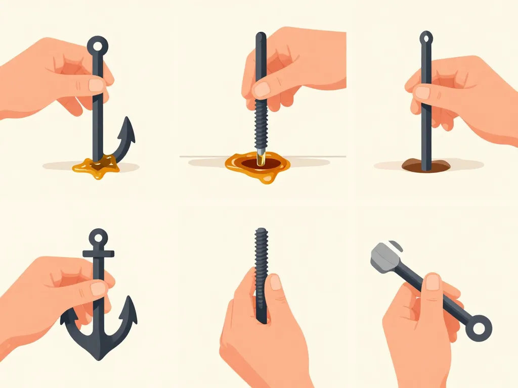 étapes réparation scellement chimique raté