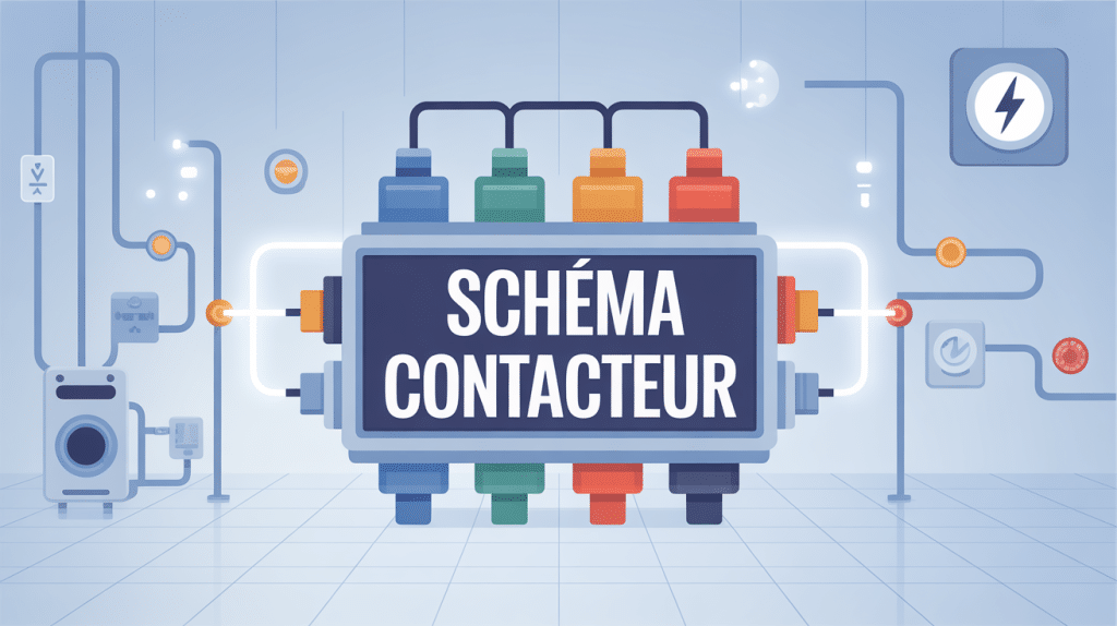 schema du contacteur illustration vectorielle tableau électrique