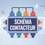 schema du contacteur illustration vectorielle tableau électrique