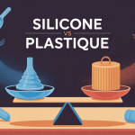 illustration silicone plastique balance comparatif