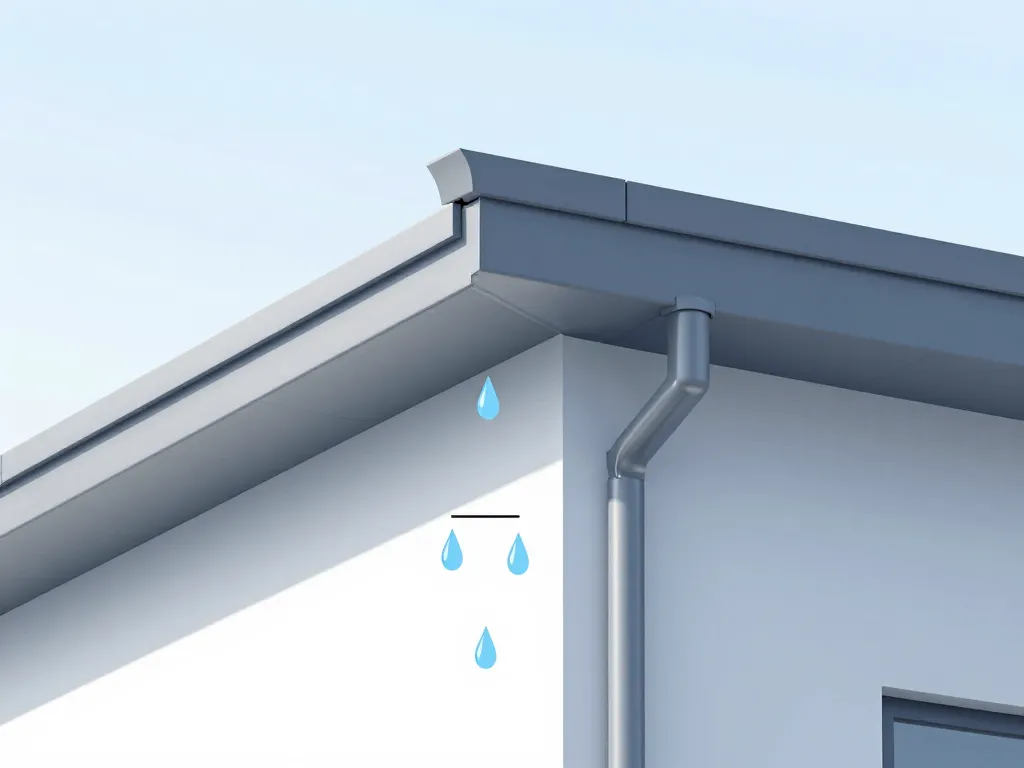 Schéma solin mural contre infiltrations d’eau