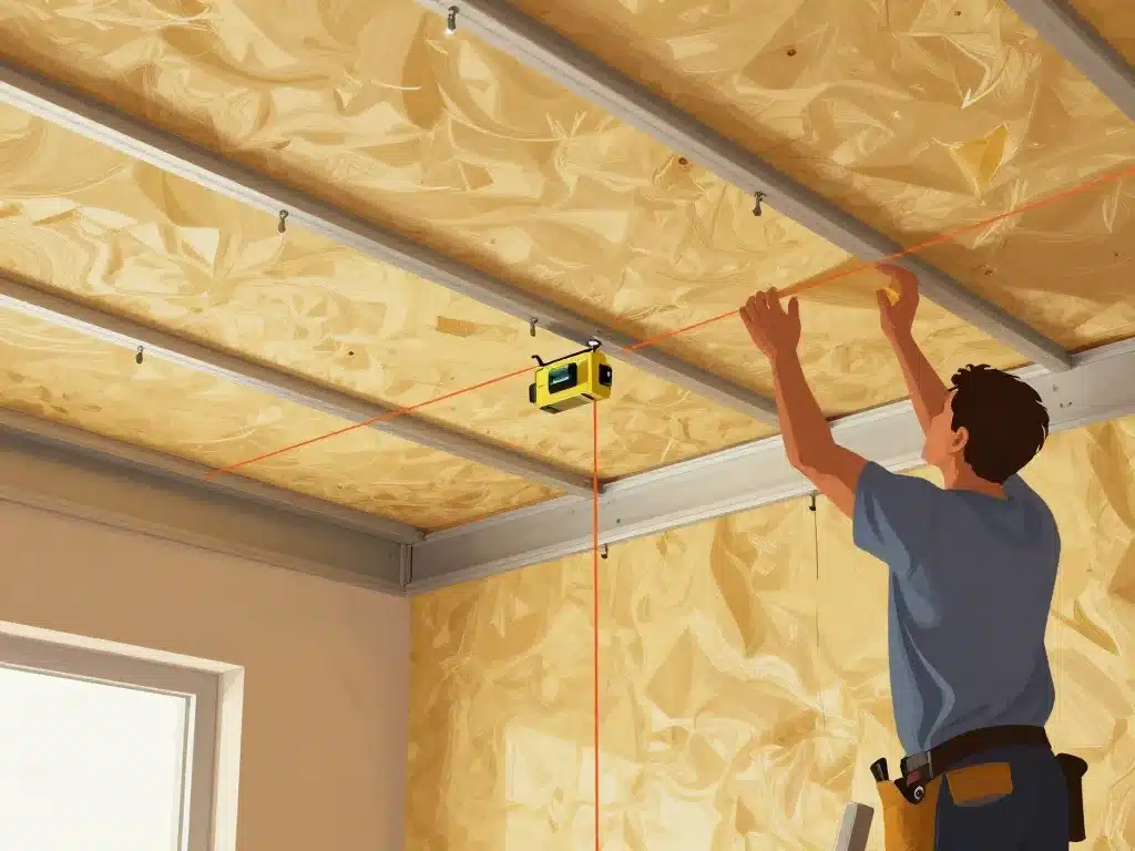 étapes pose suspente isolation serrurerie