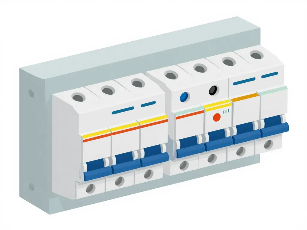 diagramme symbole disjoncteur différentiel modulaire