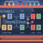 symbole disjoncteur différentiel sur tableau électrique